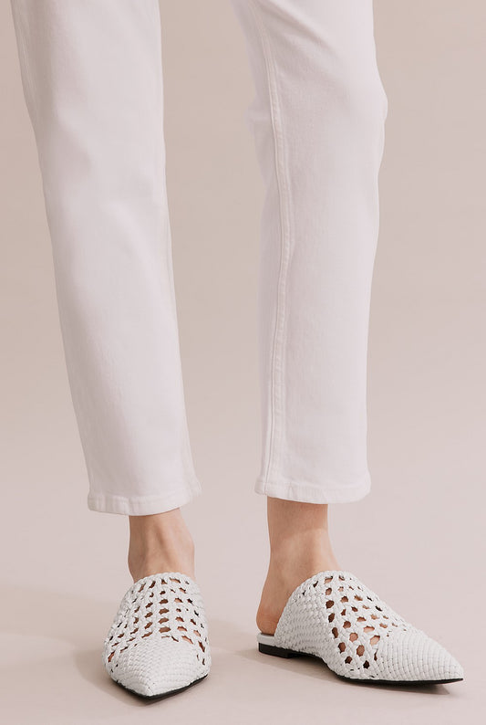 Country Road White Yvette Mule - Size 38