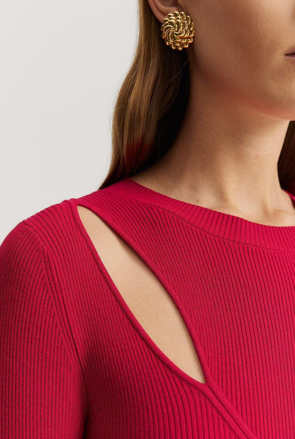 Country Road Asymmetric Knit Dress - Size 14
