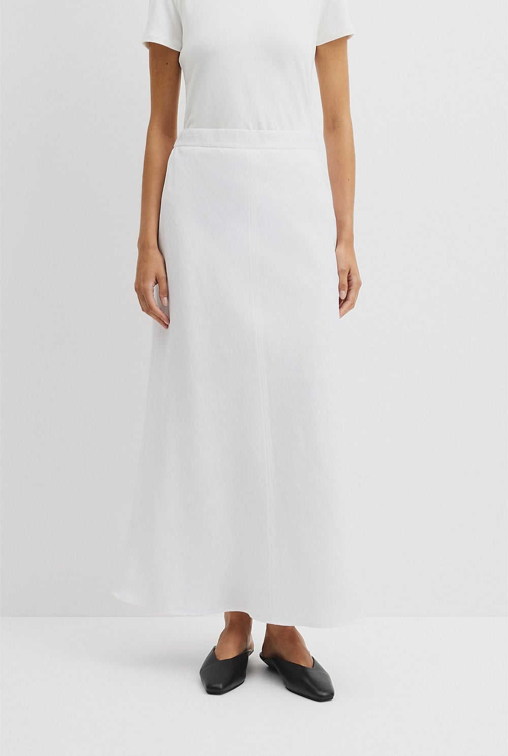 Country Road Linen Pull On Midi Skirt - Sizes 4, 6, 8, 10, 12, 14, 16 Available