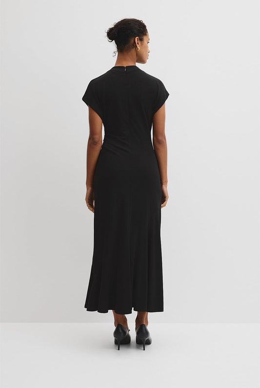 Country Road Black Drape Neck Dress - Size 8