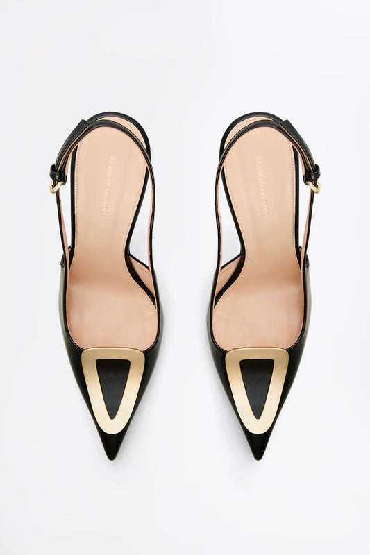Scanlan Theodore Black Triangle Frame Slingback - Size 38
