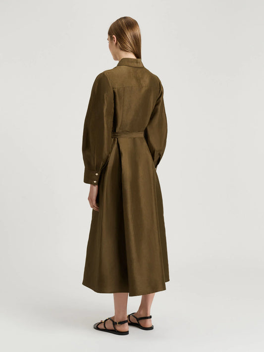 Veronika Maine Linen Viscose Belted Midi Dress - Sizes 16 & 18 Available