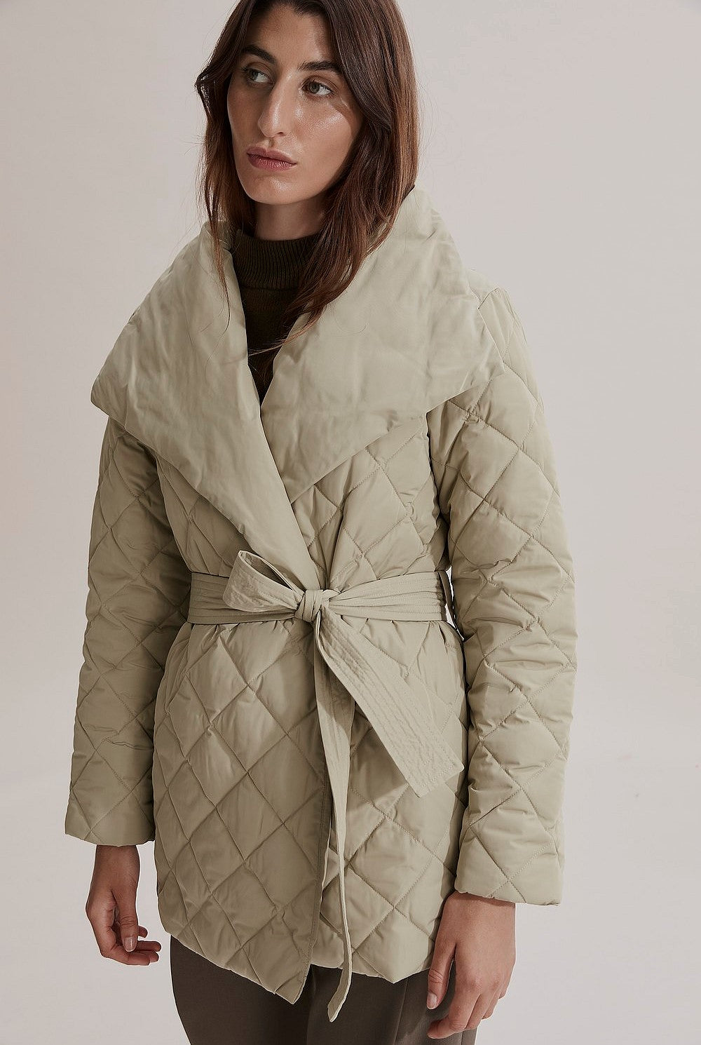 Country Road Sage Wrap Puffer Jacket - Size 14