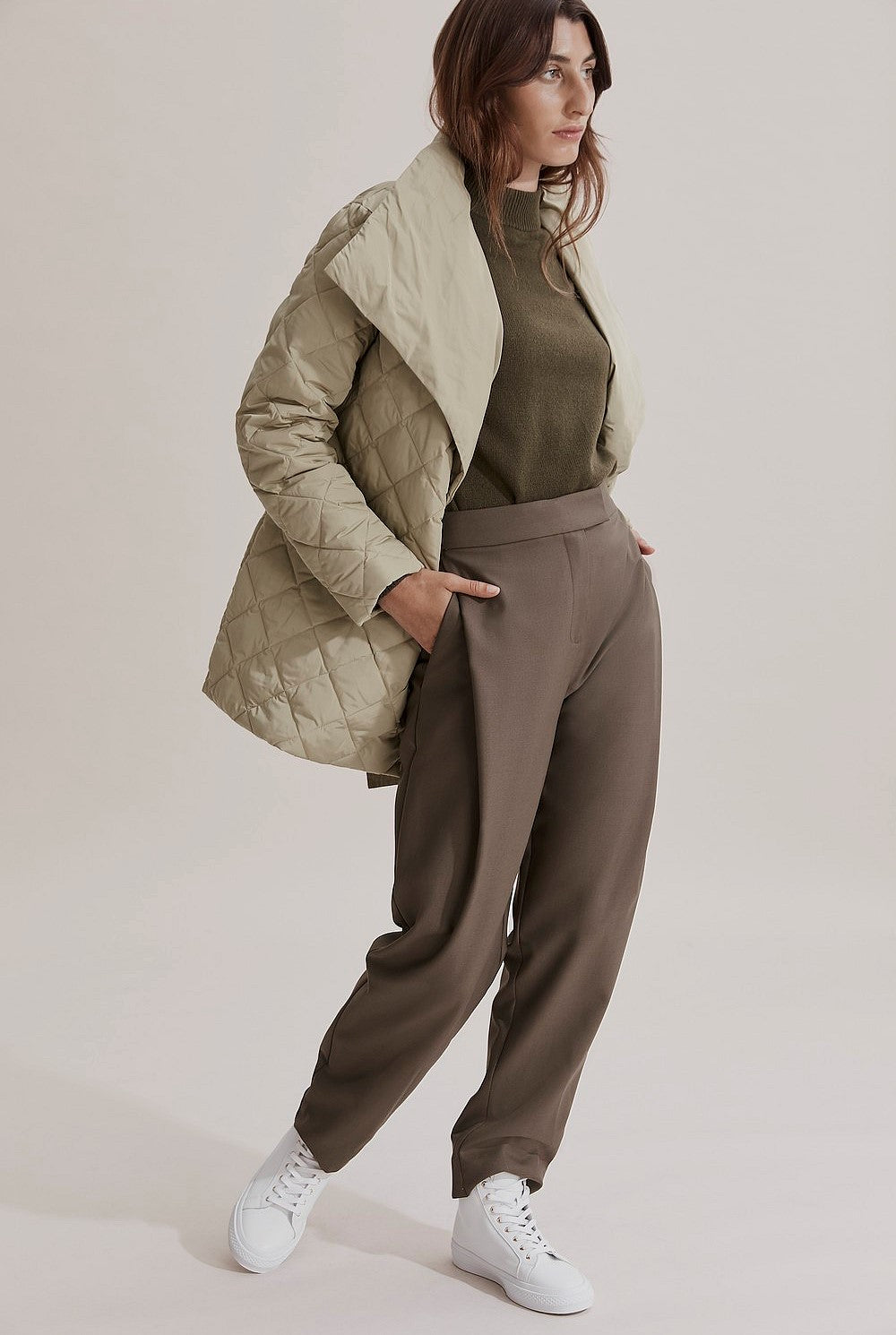 Country Road Sage Wrap Puffer Jacket - Size 14