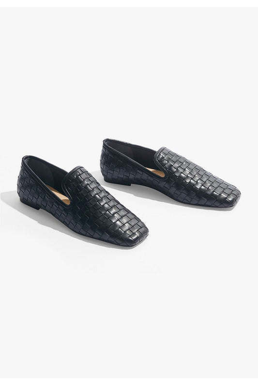 Country Road Black Leather Loafer - Size 35