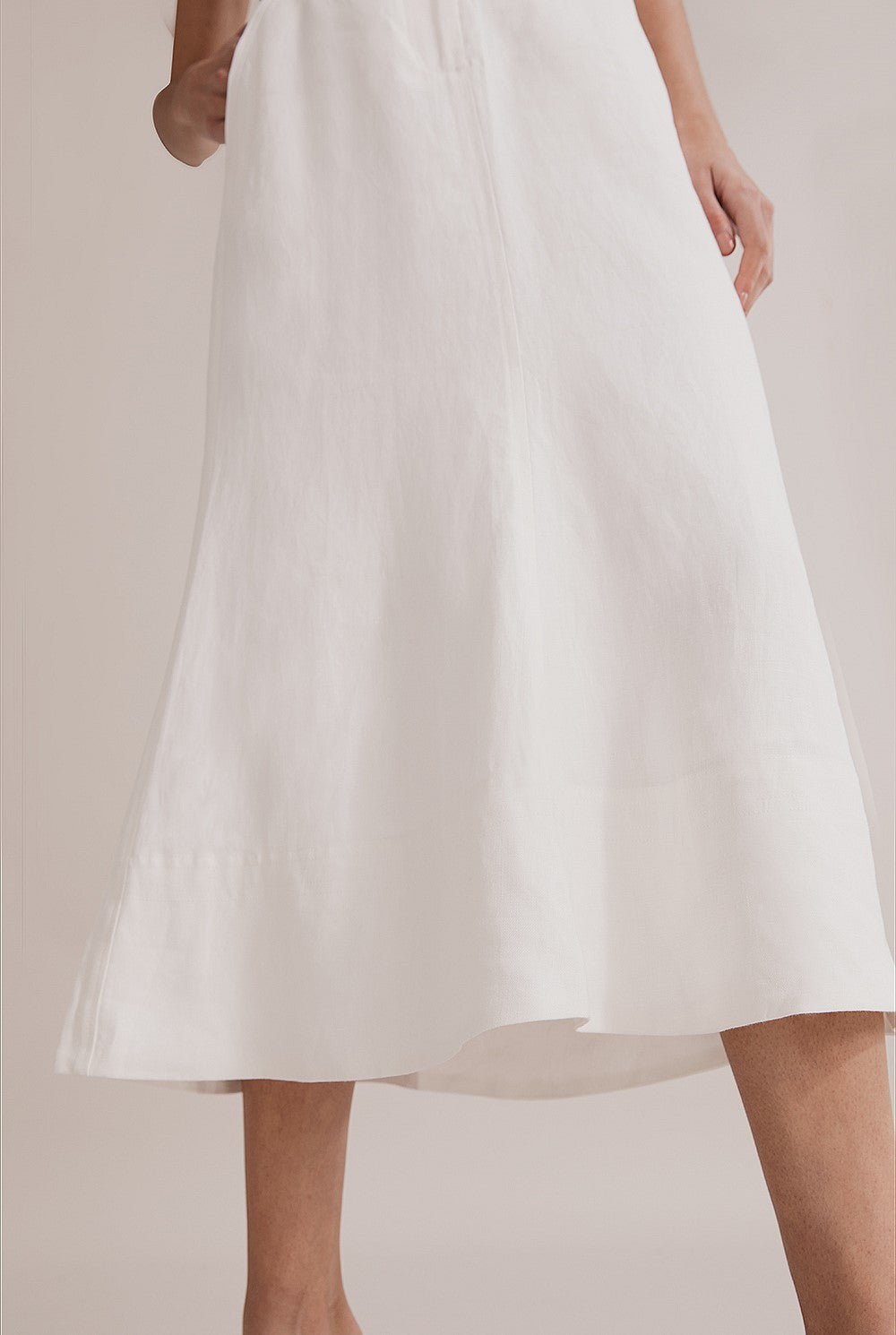Country Road French Linen Midi Skirt - Size 4
