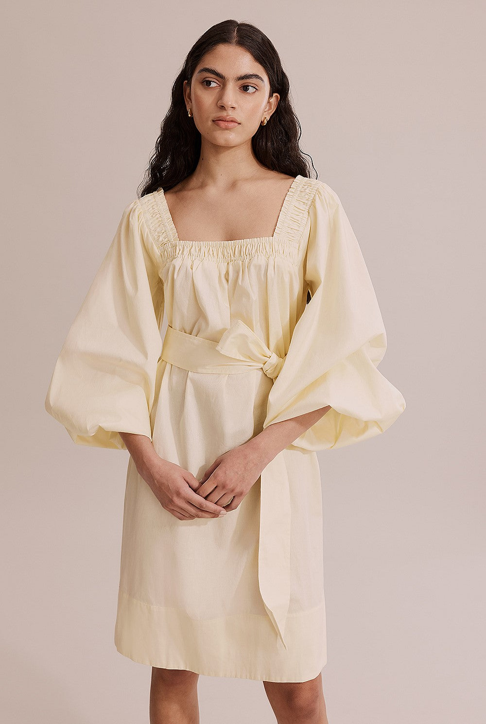 Country Road Lemon Blouson Sleeve Mini Dress - Size 10