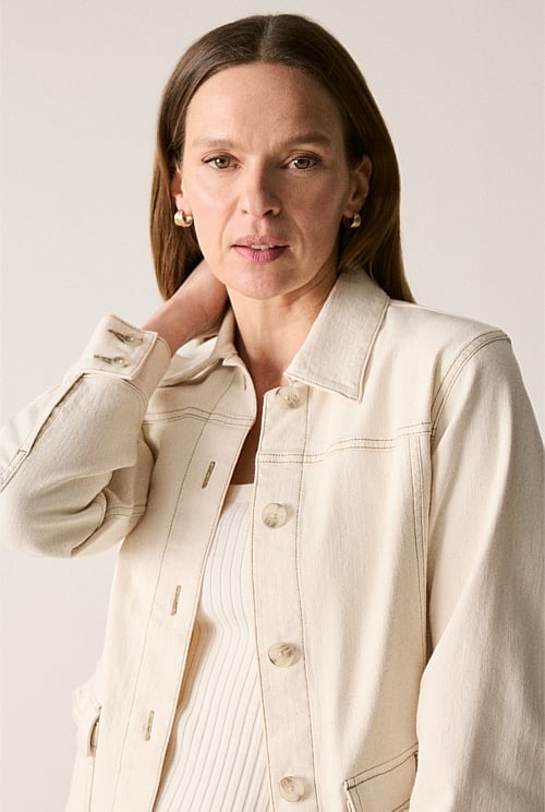 Trenery Pocket Detail Denim Jacket - Size 12