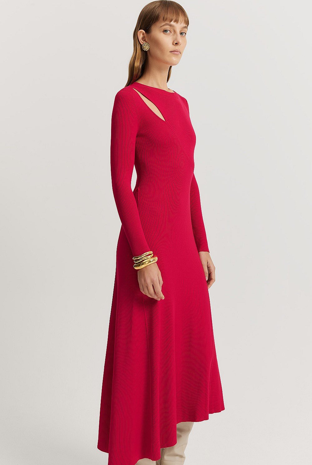 Country Road  Asymmetric Knit Dress - Size 14