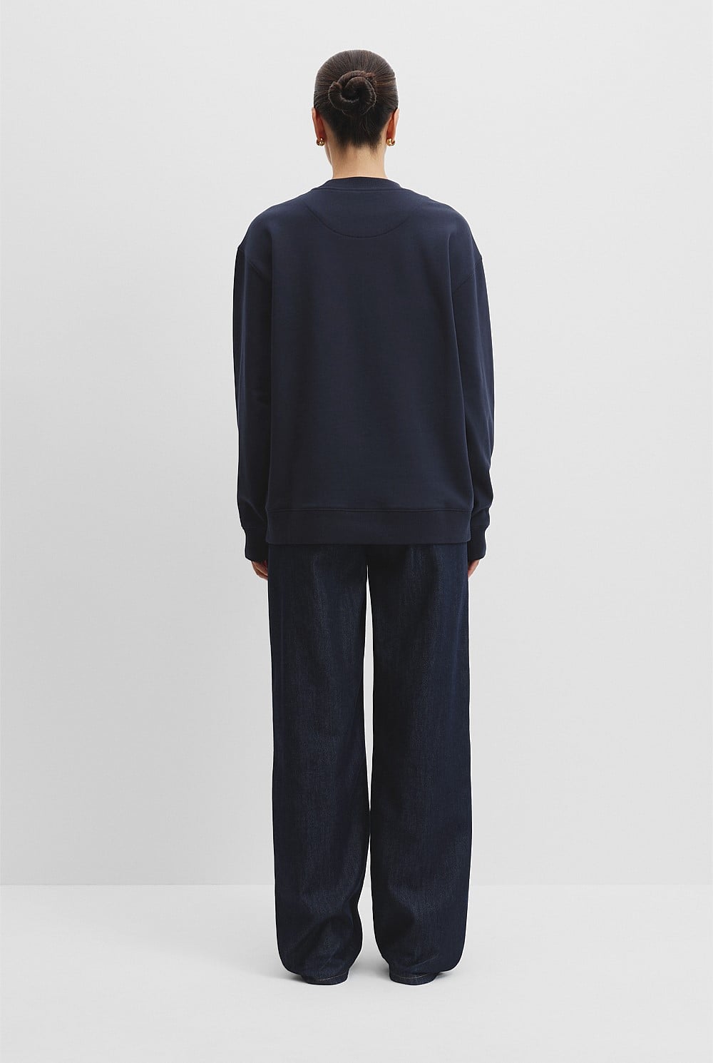 Country Road Navy Logo Sweat - Size 6