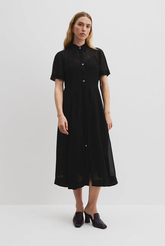 Country Road Panelled Detail Midi Dress - Size 8
