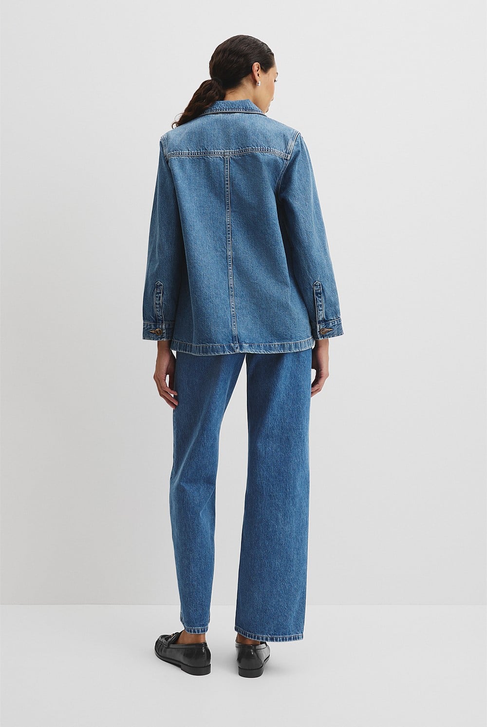 Country Road Denim Shacket- Size 4