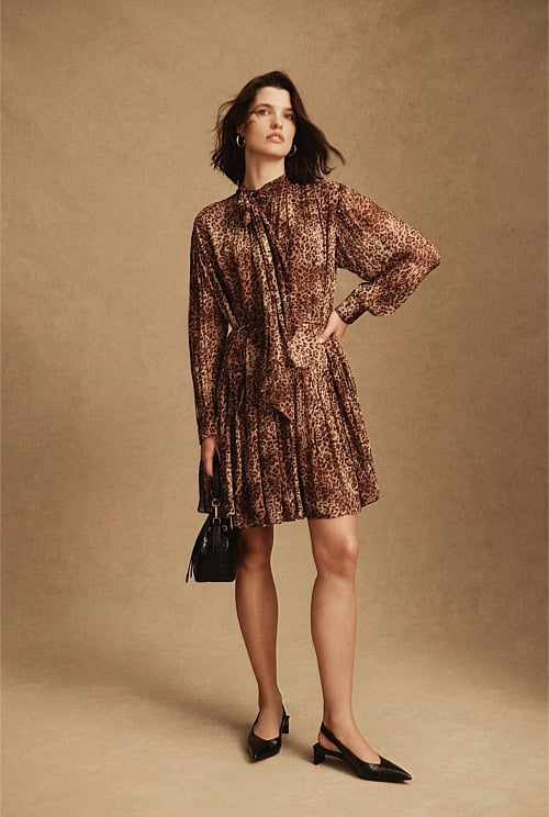 Country Road Print Cheetah Dress - Sizes 6 Available