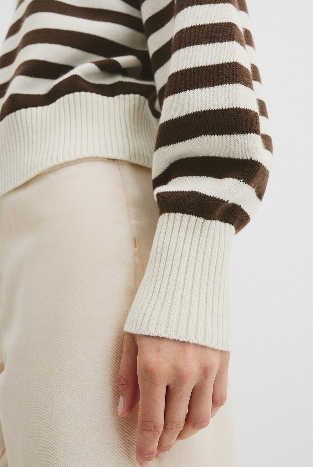 Country Road Cocoa Stripe Knit - Size 6