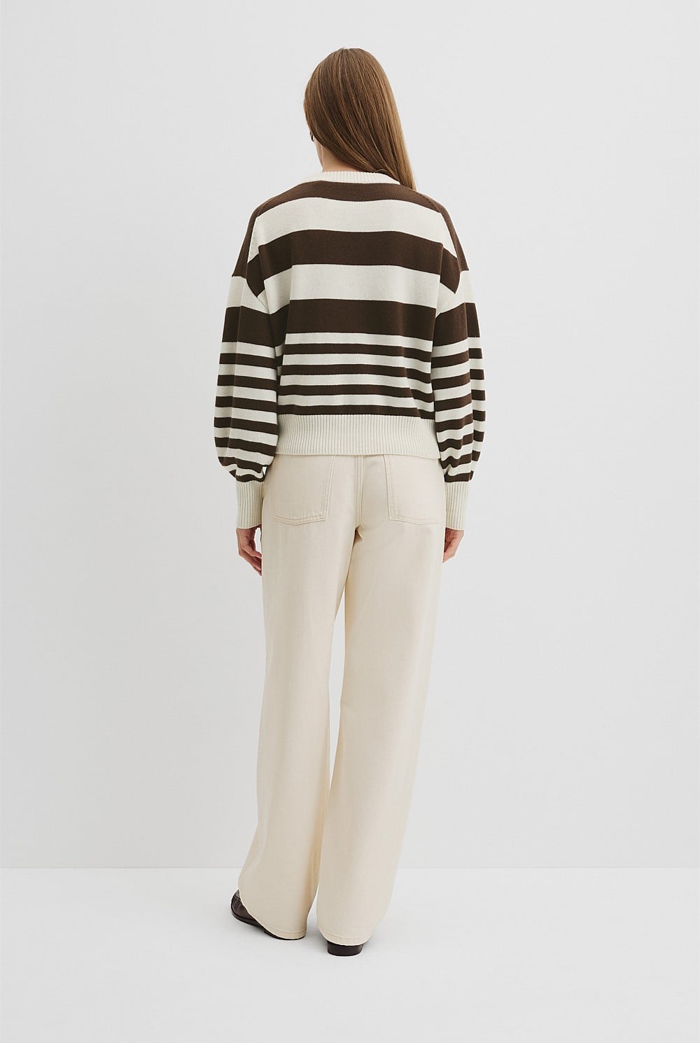 Country Road Cocoa Stripe Knit - Size 6