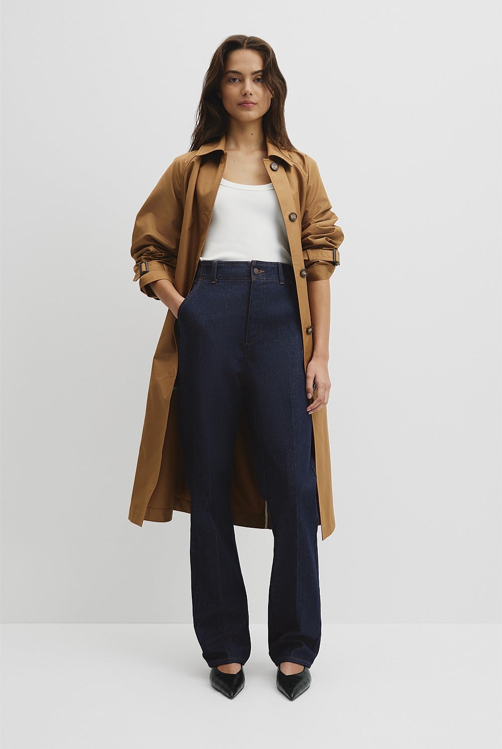 Country Road Cigar Long Trench - Sizes 8, 10, 12, 14 & 16 Available