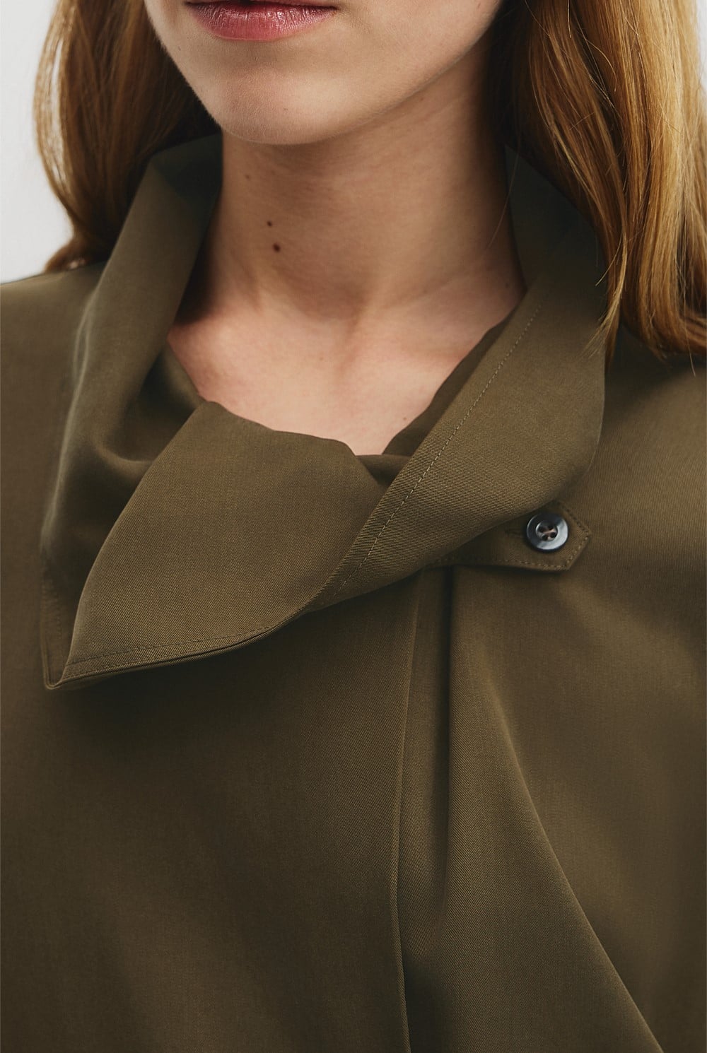 Country Road Khaki Funnel Shirt - Sizes 4, 6, 8, 10, 12, 14 & 16 Available