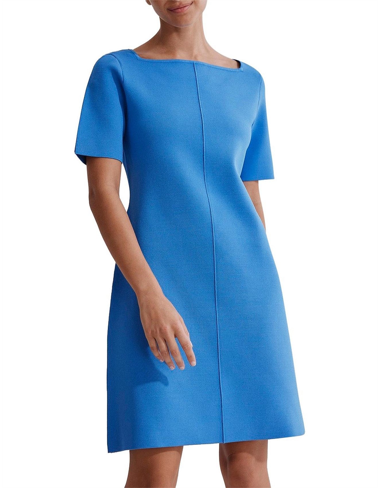 Compact Knit Short Sleeve Dress - Size 8