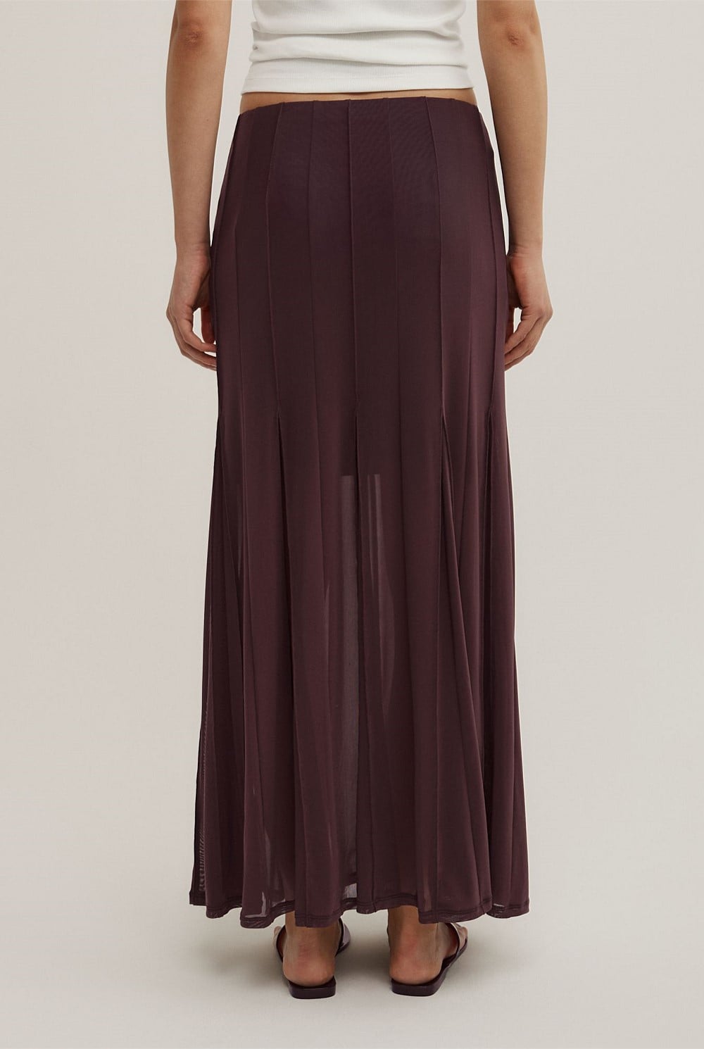 Witchery Panelled Mesh Skirt - Size 6