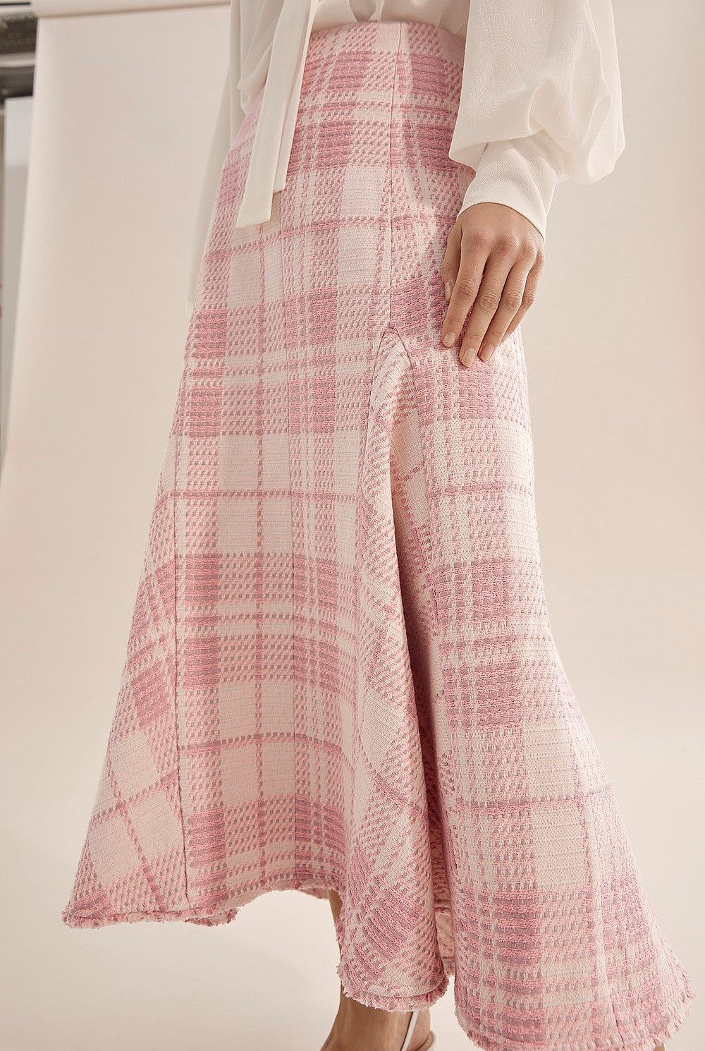 Country Road Check Midi Skirt - Size 6