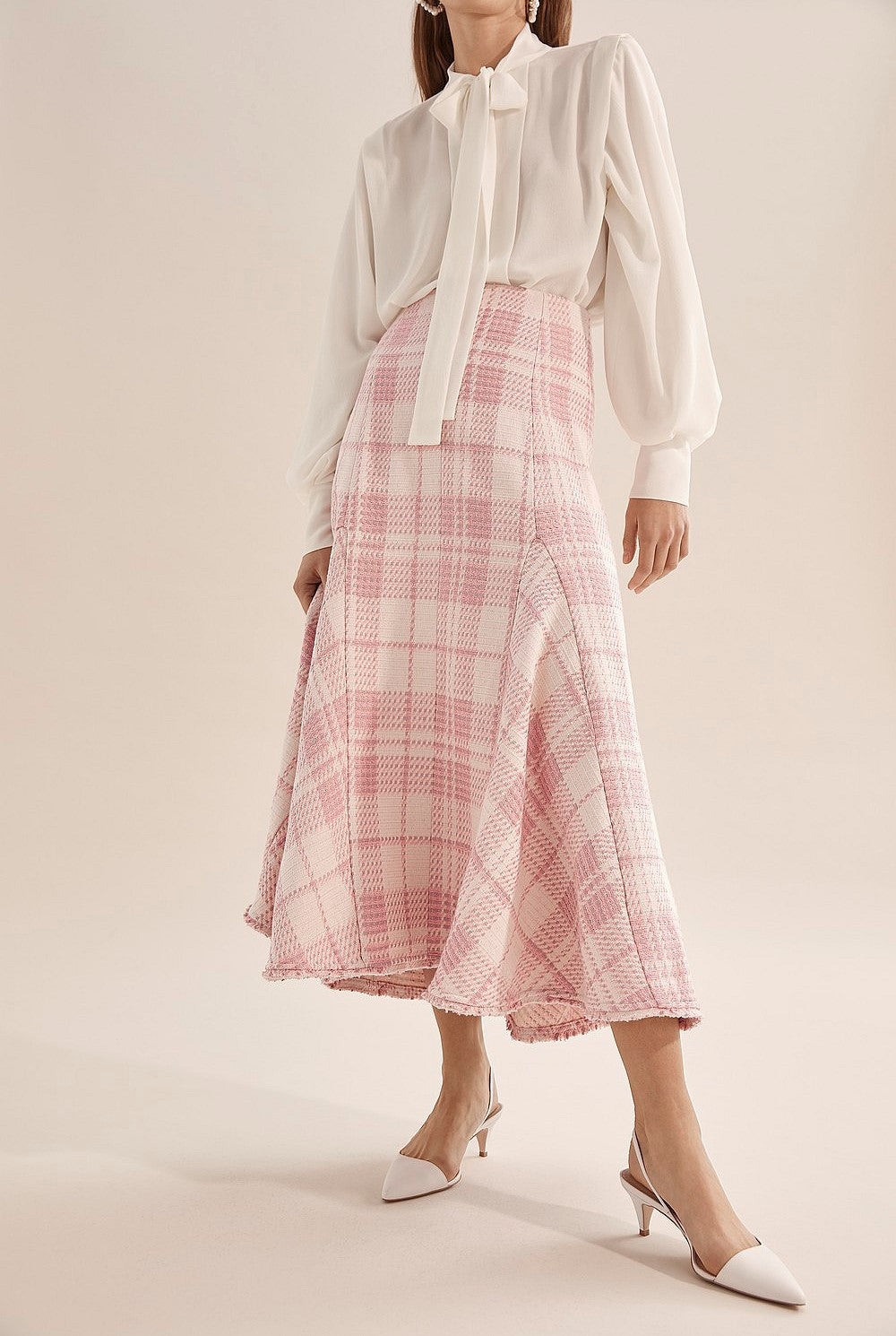 Country Road Check Midi Skirt - Size 6