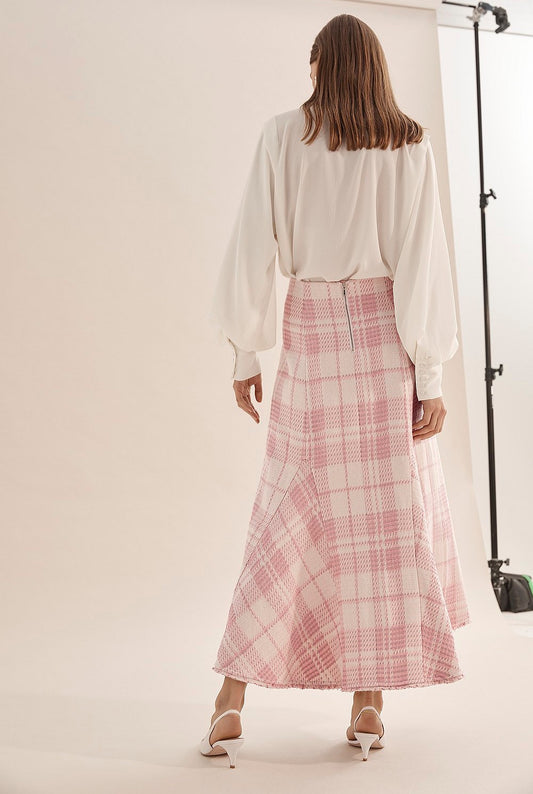 Country Road Check Midi Skirt - Size 6