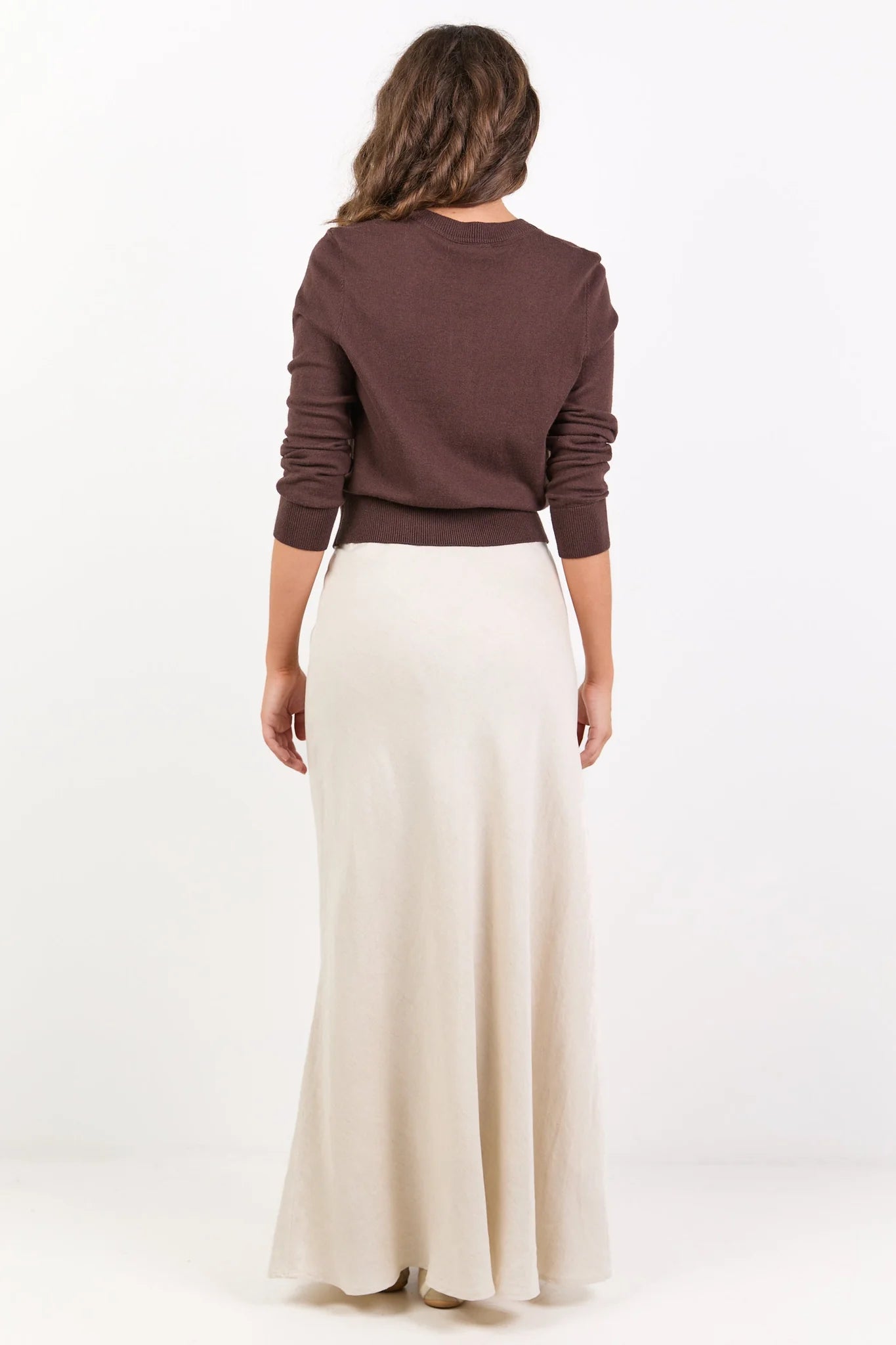 UNION Label Natural Linen Blend Maxi Skirt - Sizes 6 - 16 Available