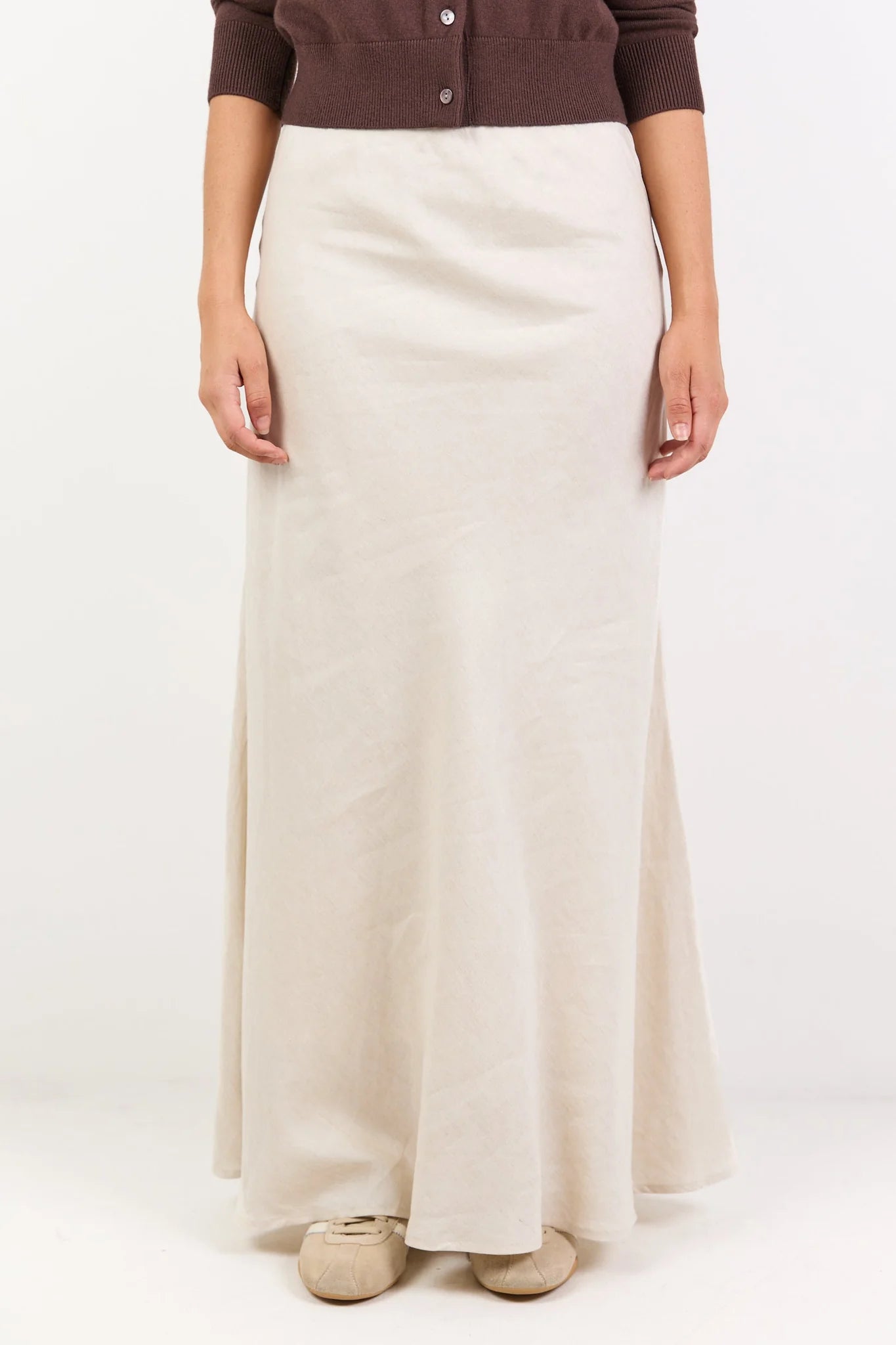 UNION Label Natural Linen Blend Maxi Skirt - Sizes 6 - 16 Available