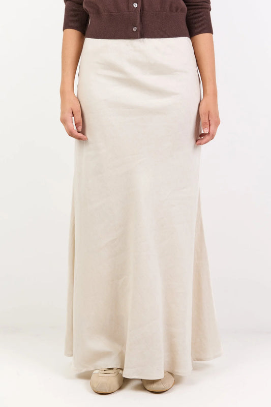 UNION Label Natural Linen Blend Maxi Skirt - Sizes 6 - 16 Available