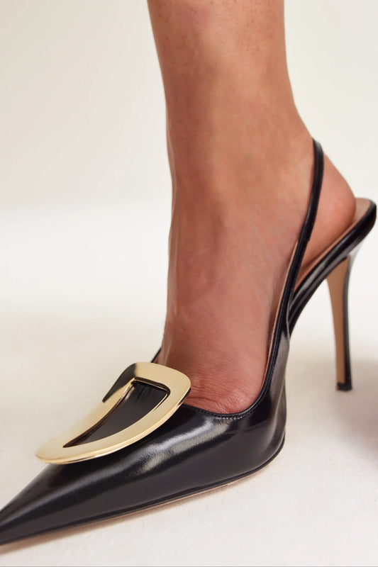 Scanlan Theodore Black Triangle Frame Slingback - Size 38
