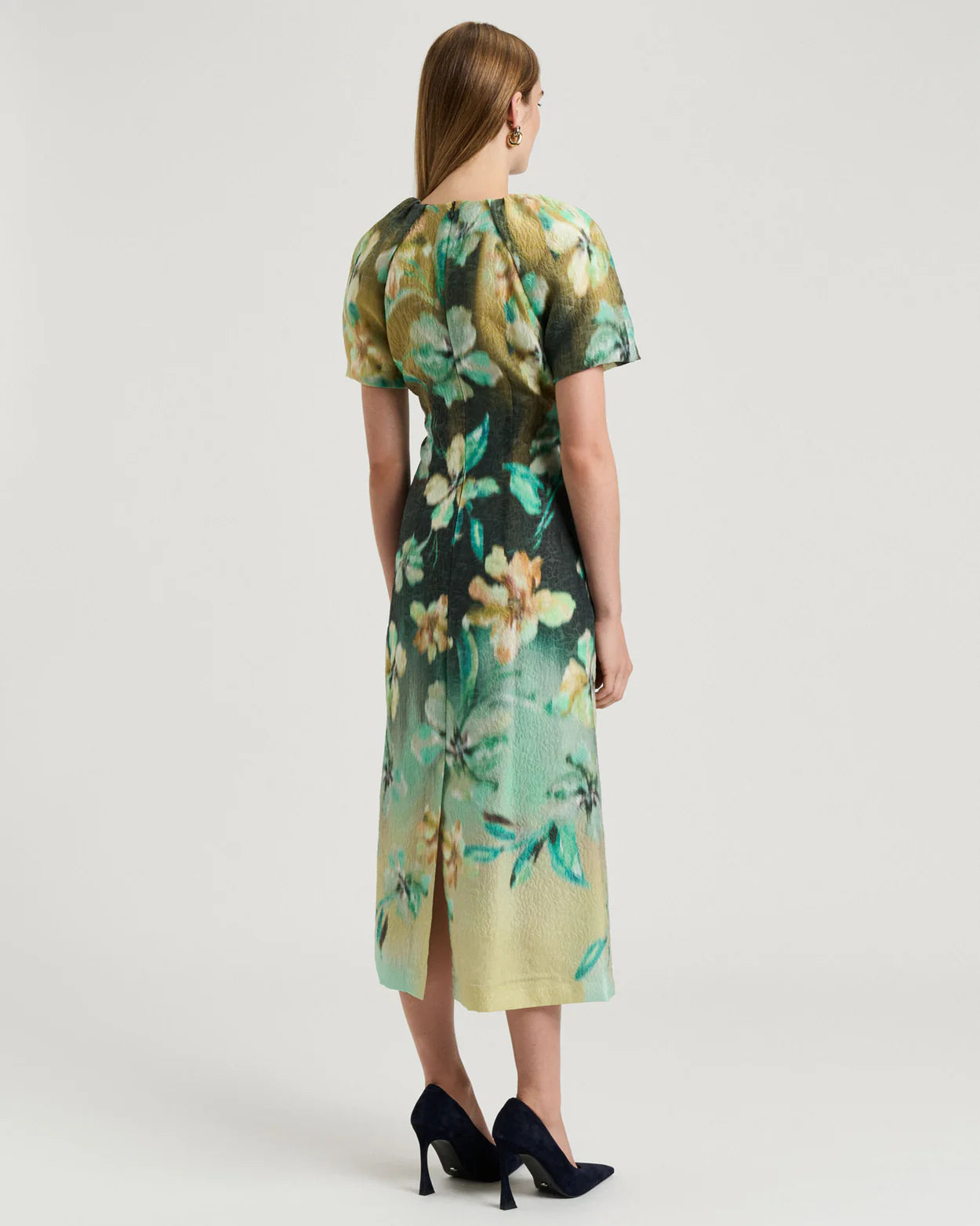 Veronika Maine Silk Blend Midi Dress - Size 6