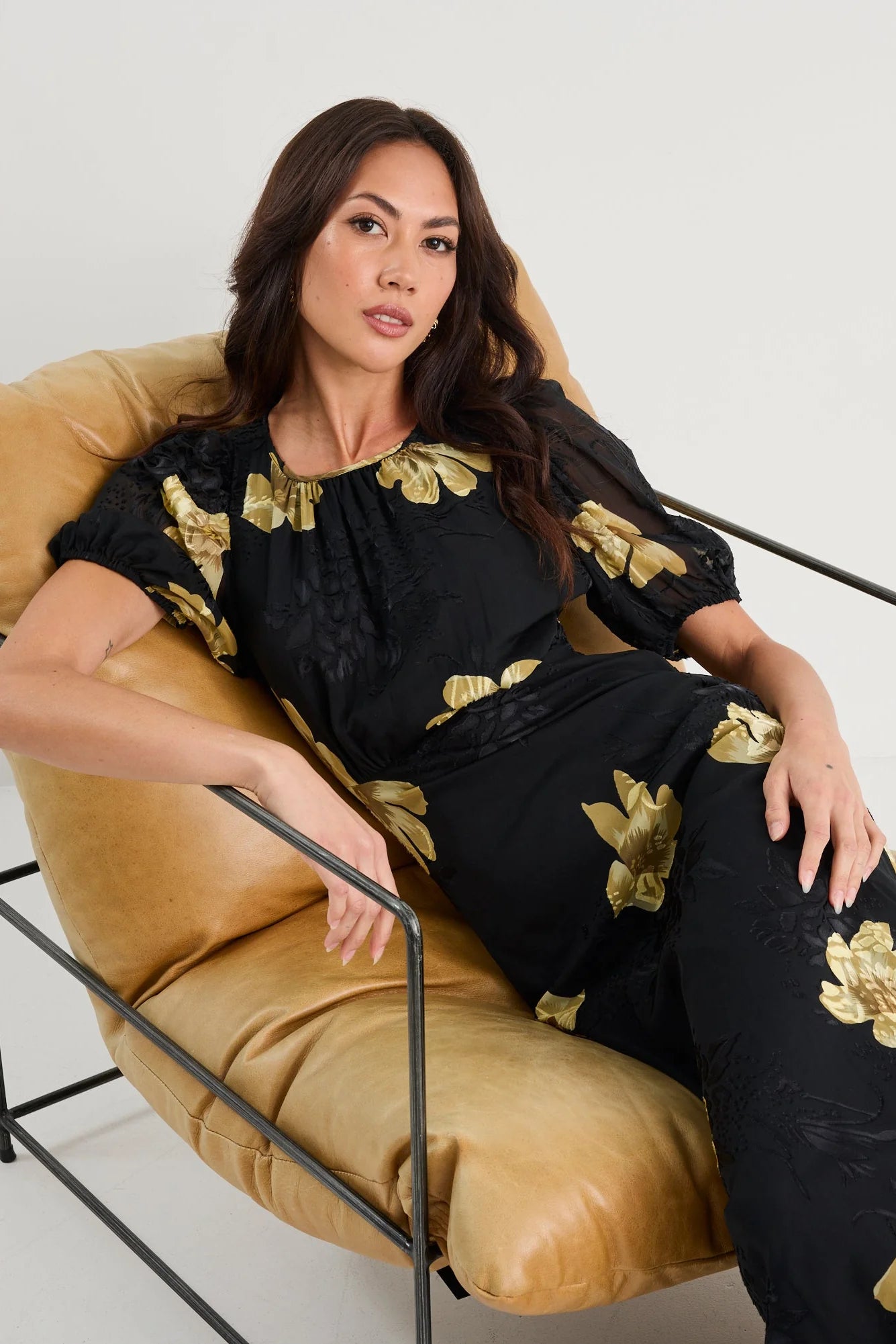 Georgia Zoe Floral Midi Dress - Size 12