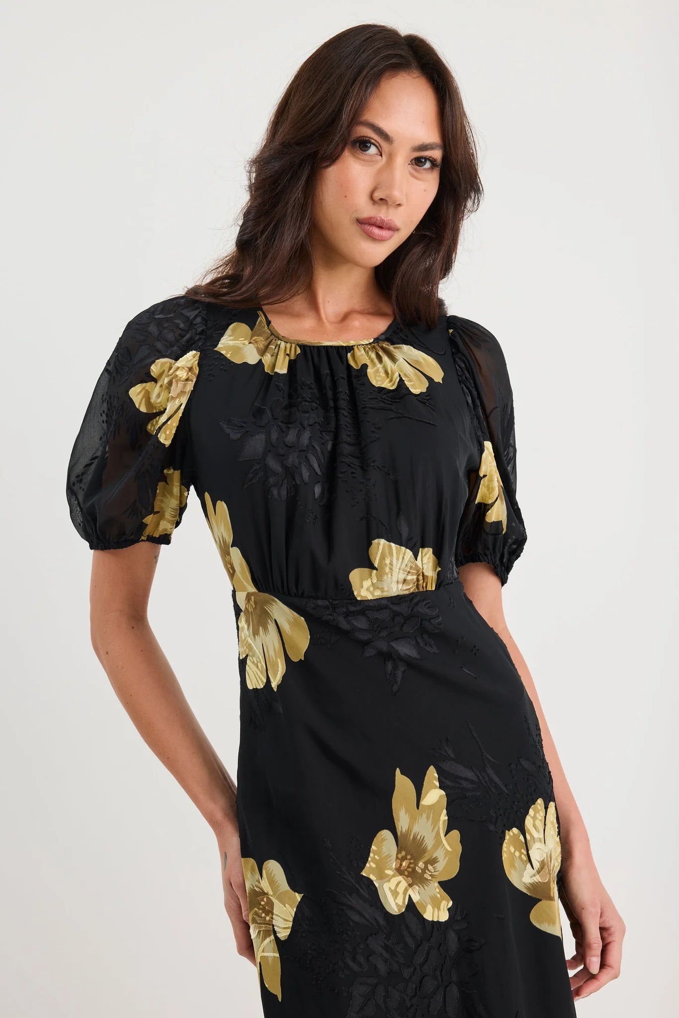 Georgia Zoe Floral Midi Dress - Size 12