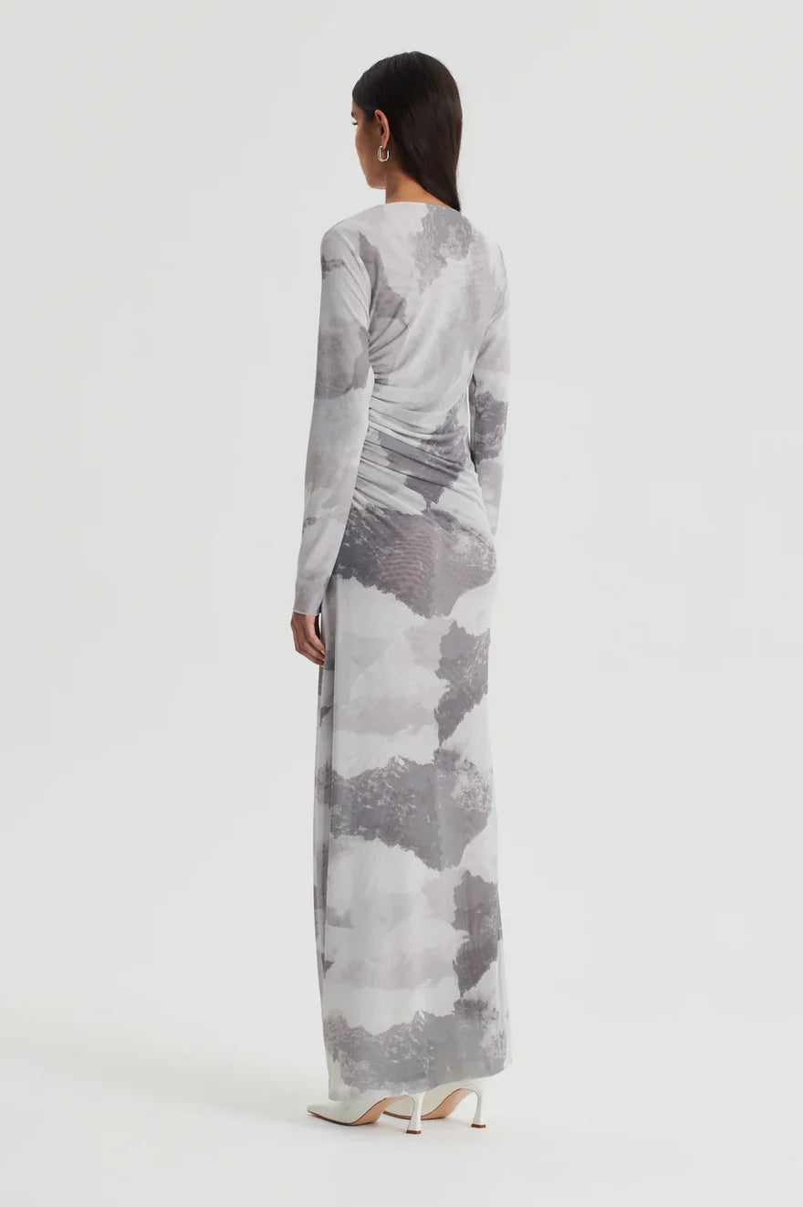 Scanlan Theodore Mesh Cloud Print Dress - Size 6