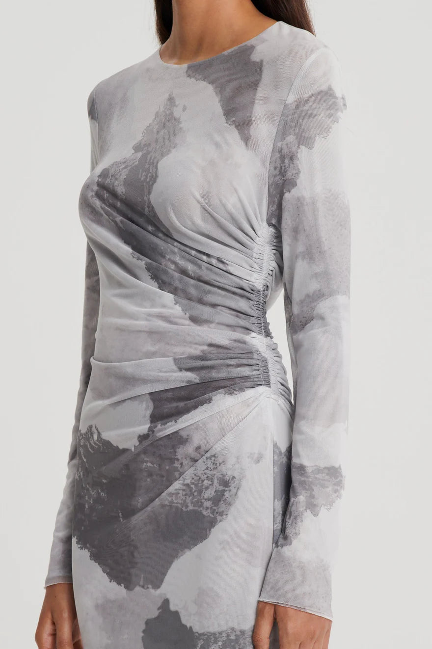 Scanlan Theodore Mesh Cloud Print Dress - Size 6