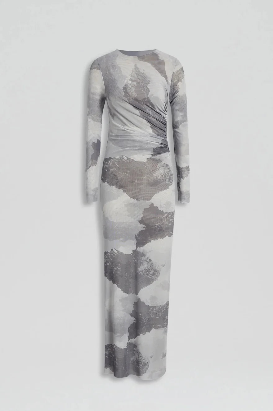 Scanlan Theodore Mesh Cloud Print Dress - Size 6