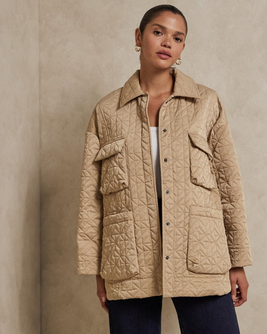 AERE Quilted Cloud Jacket - Size 14