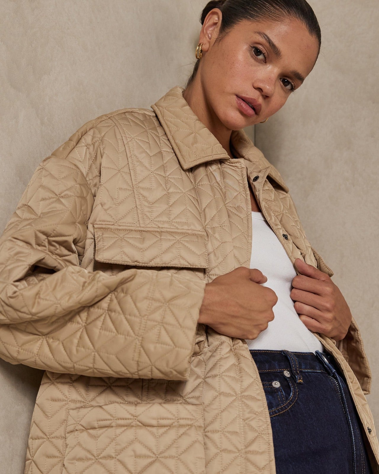 AERE Quilted Cloud Jacket - Size 14