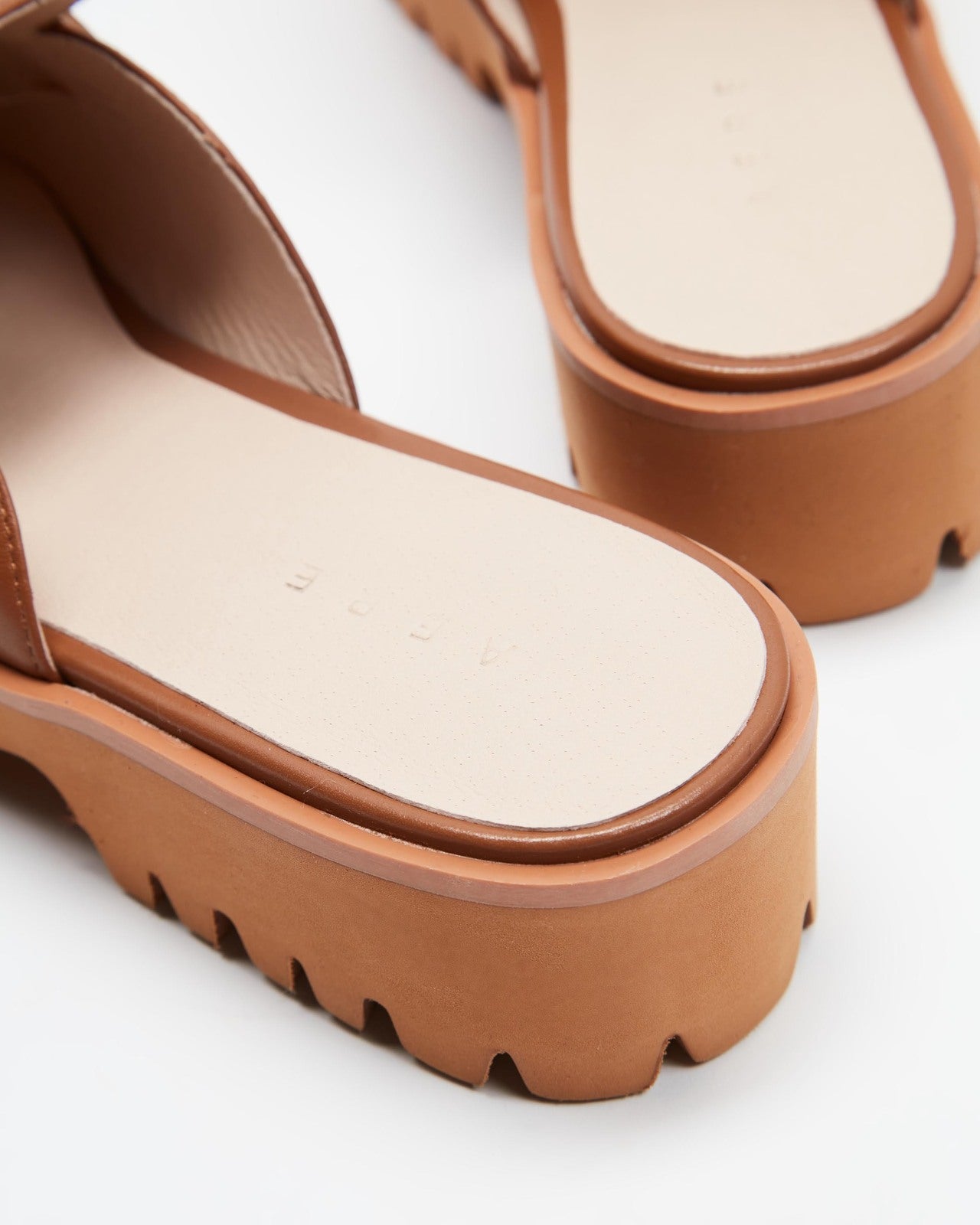 AERE Chain Embellished Chunky Mules - Size 6