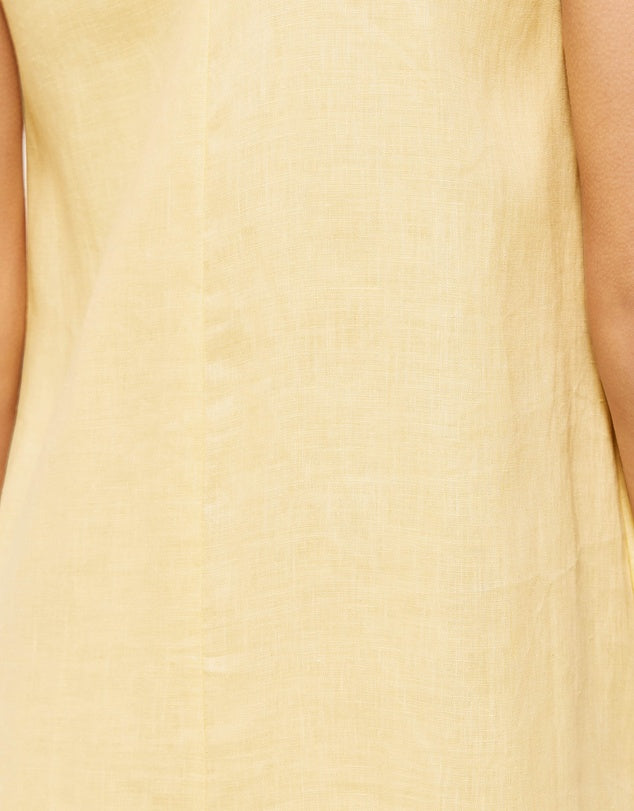 AERE Maya Linen Relaxed Midi Dress - Size 6