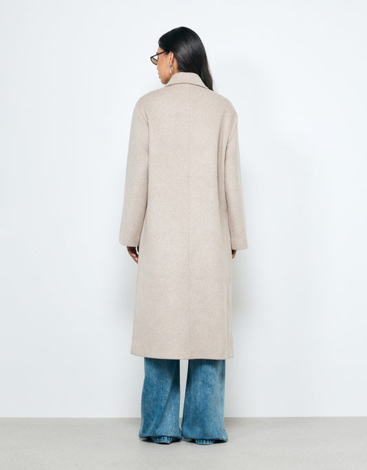 AERE Oatmeal Wool Blend Coat - Size 16 & 18 Available