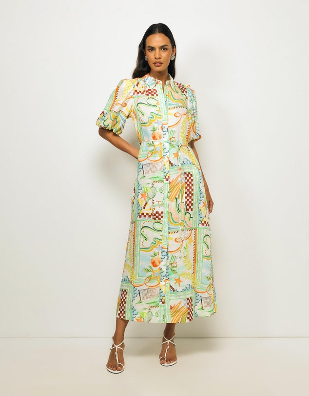 AERE Midi Shirt Dress - Size 6