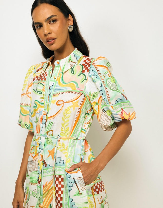 AERE Midi Shirt Dress - Size 6