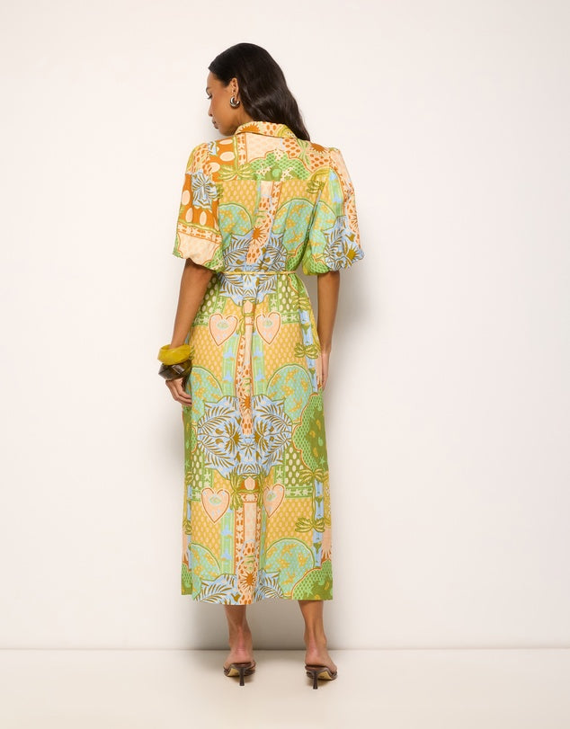AERE Linen Shirt Dress - Size 8