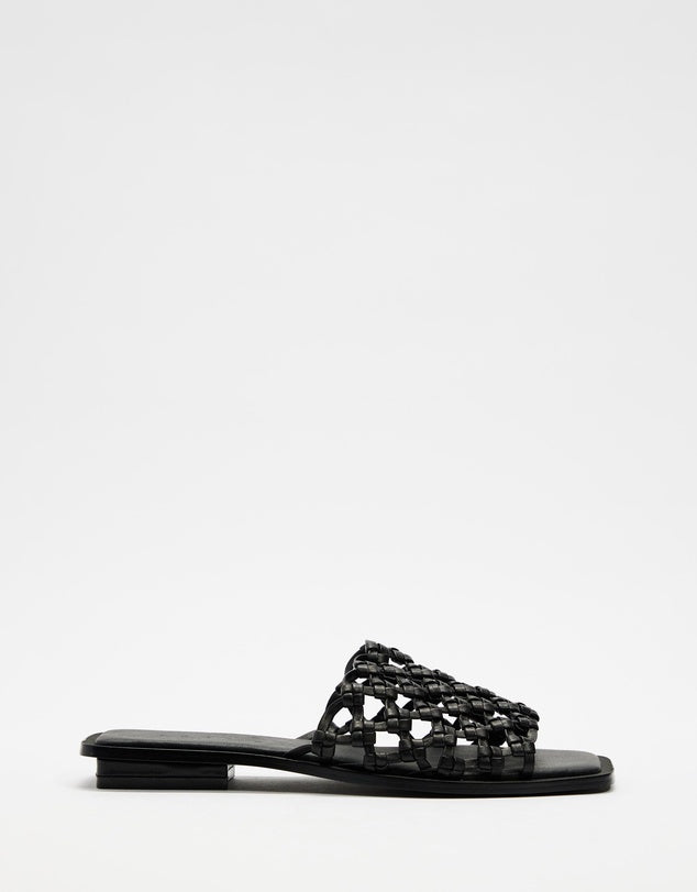 AERE Leather Braided Slides - Sizes 36, 37, 38, 39, 40 & 41 Available