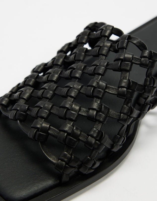 AERE Leather Braided Slides - Sizes 36, 37, 38, 39, 40 & 41 Available