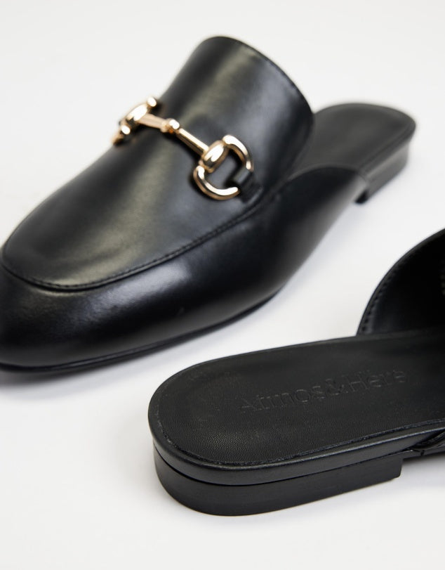 Atmos&Here Leather Loafer Slides - Sizes 36, 37, 38, 39, & 40 Available