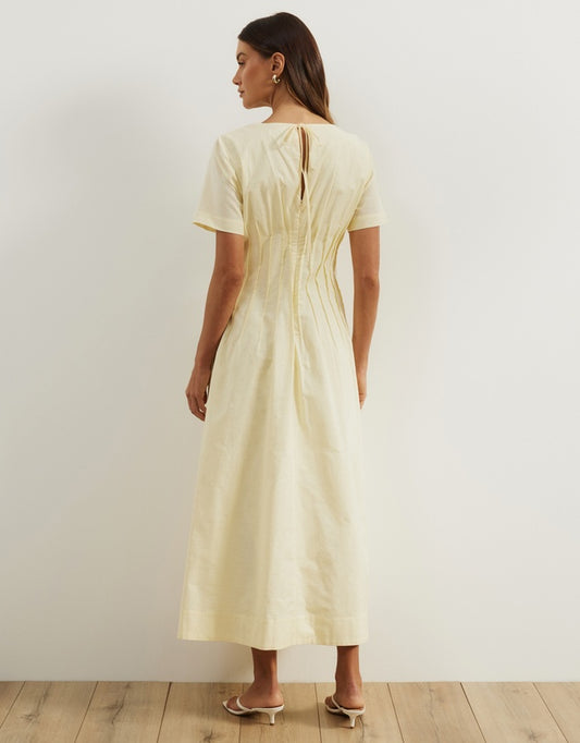 Atmos&Here Lemon Maya Pleat Maxi Dress - Size 12