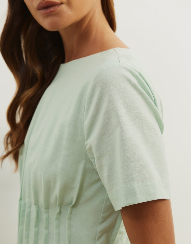 Atmos&Here Sage Maya Pleat Maxi Dress - Size 10