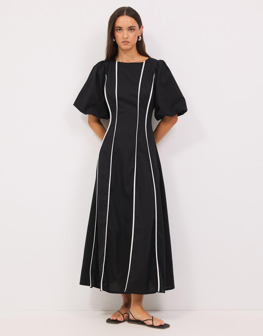 Calli Black Oliviah Midi Dress - Sizes 6, 10, 12, 14, 16 & 18 Available